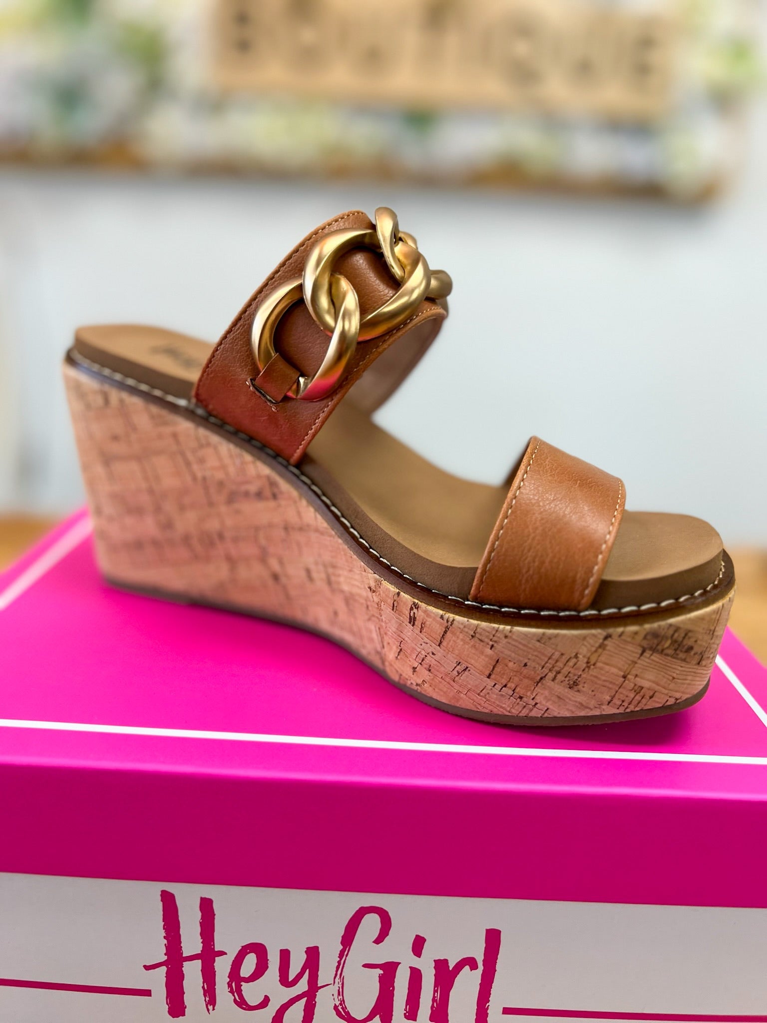 Corkys On Vacay Cognac Slip - On Wedges - A'Bekah's Boutique