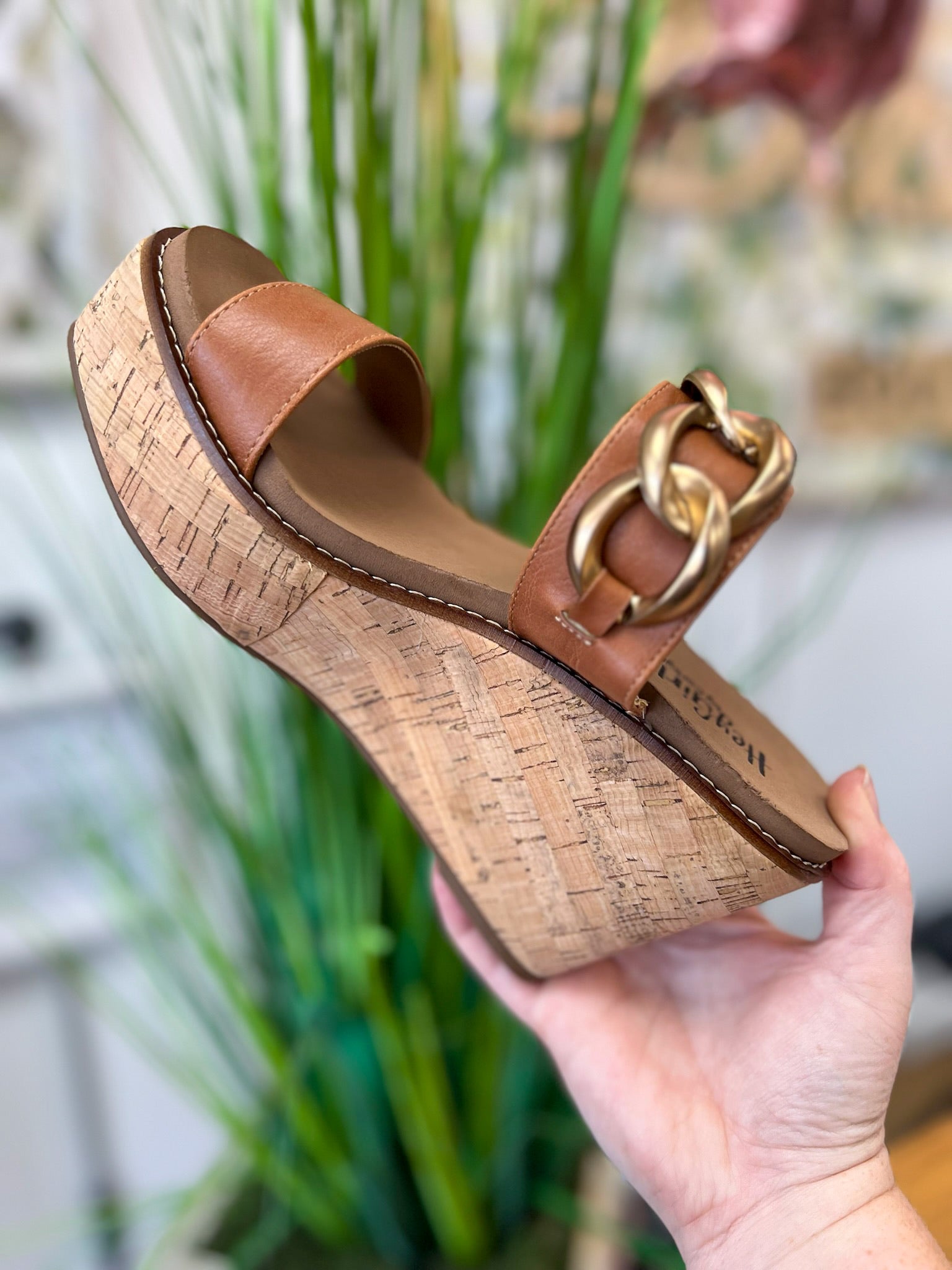 Corkys On Vacay Cognac Slip - On Wedges - A'Bekah's Boutique