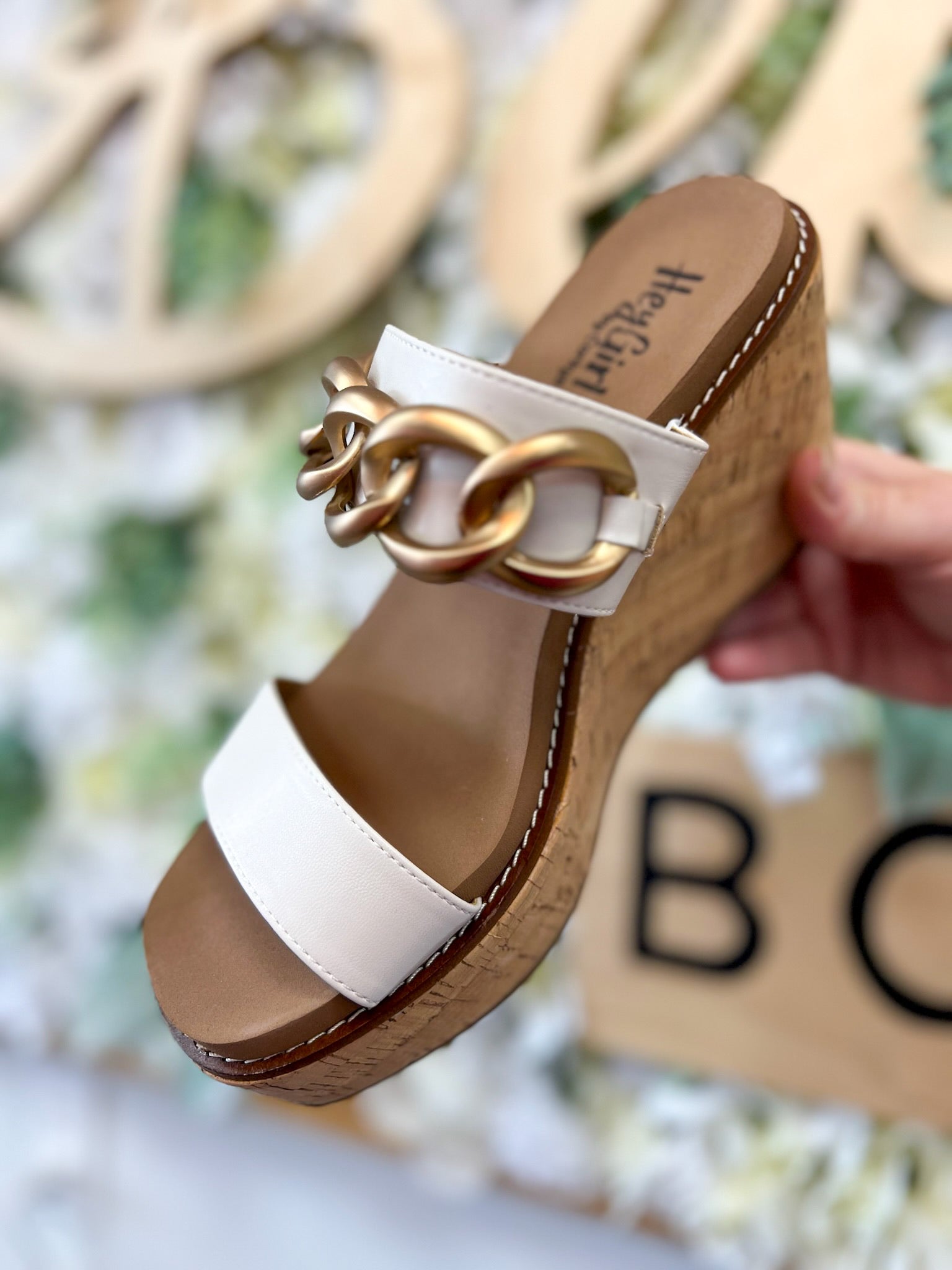 Corkys On Vacay Ivory Slip - On Wedges - A'Bekah's Boutique