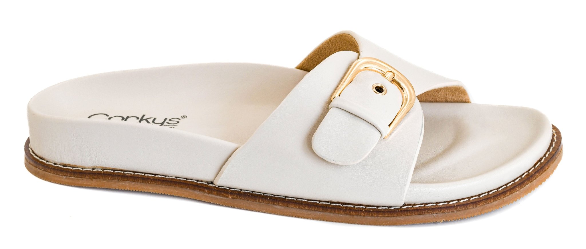 Corkys Passport Ivory Slip On Sandals - A'Bekah's Boutique