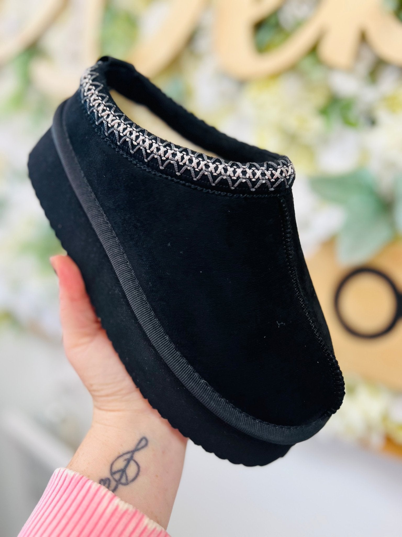 Corkys Pillow Talk Black Faux Suede Platform Mule - A'Bekah's Boutique