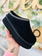 Corkys Pillow Talk Black Faux Suede Platform Mule - A'Bekah's Boutique