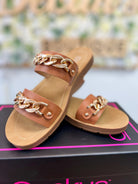 Corkys Seeing Double Cognac Double Strap Sandals - A'Bekah's Boutique