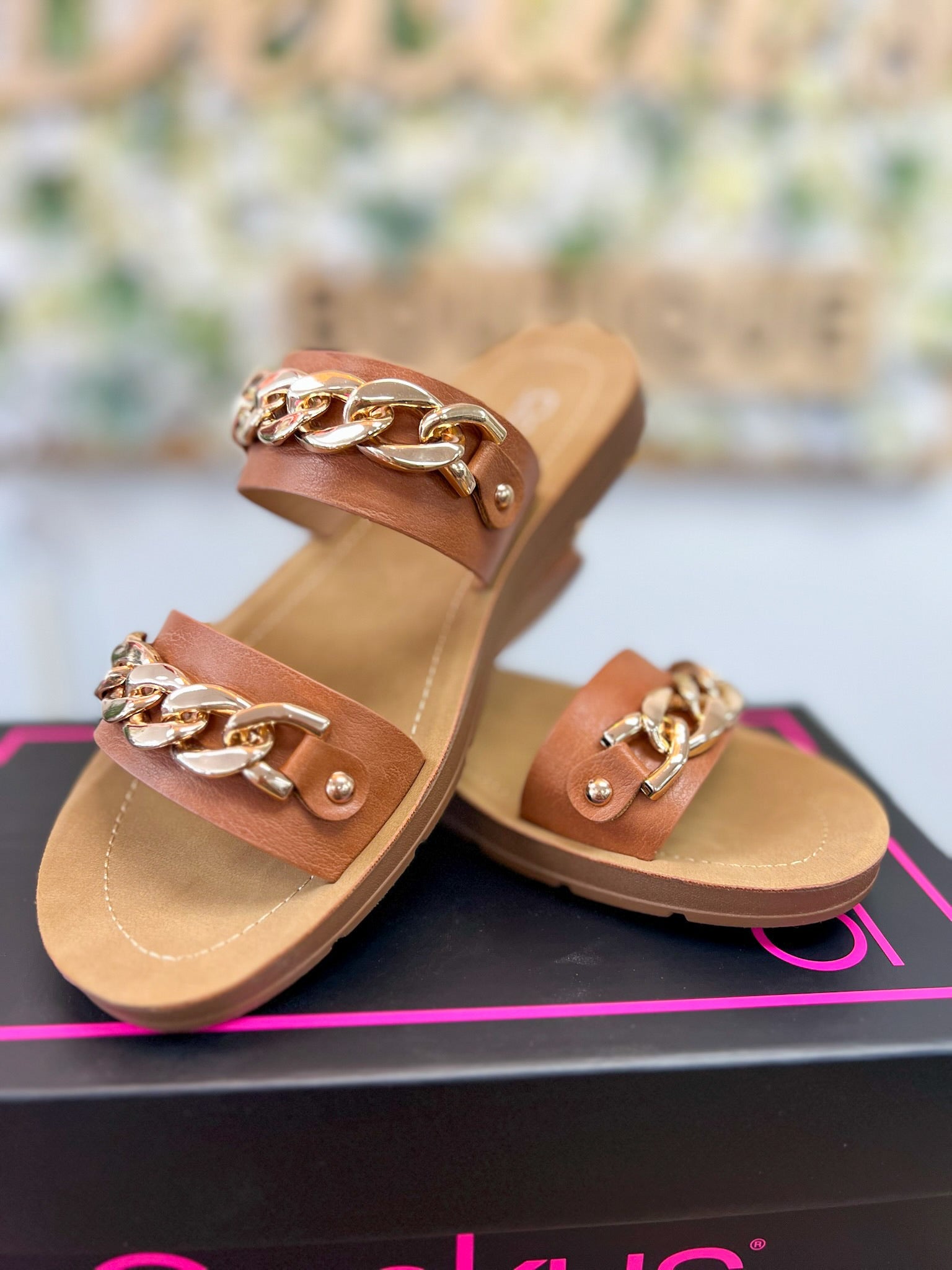 Corkys Seeing Double Cognac Double Strap Sandals - A'Bekah's Boutique