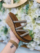 Corkys Summer Glow Rhinestone Strappy Wedges - A'Bekah's Boutique