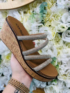 Corkys Summer Glow Rhinestone Strappy Wedges - A'Bekah's Boutique