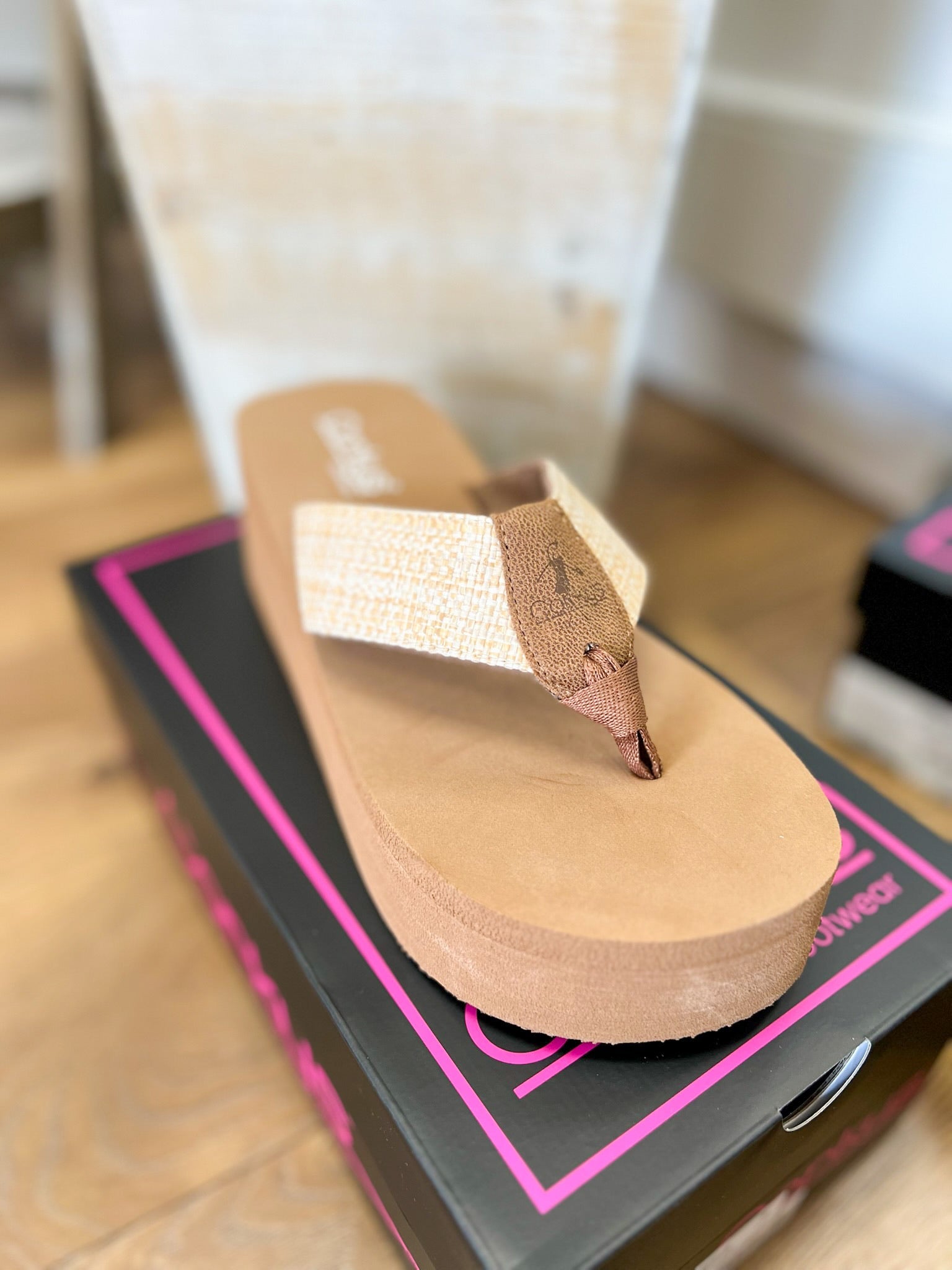 Corkys Take a Dip Raffia Platform Flip Flops - A'Bekah's Boutique