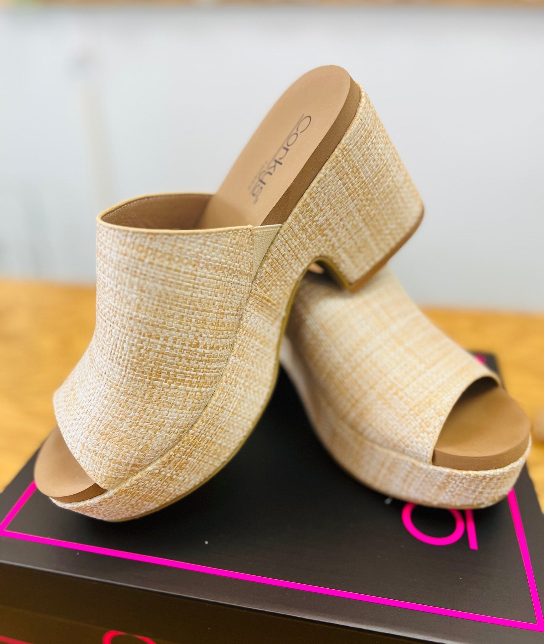 Corkys Totally Buggin Raffia Wedge - A'Bekah's Boutique