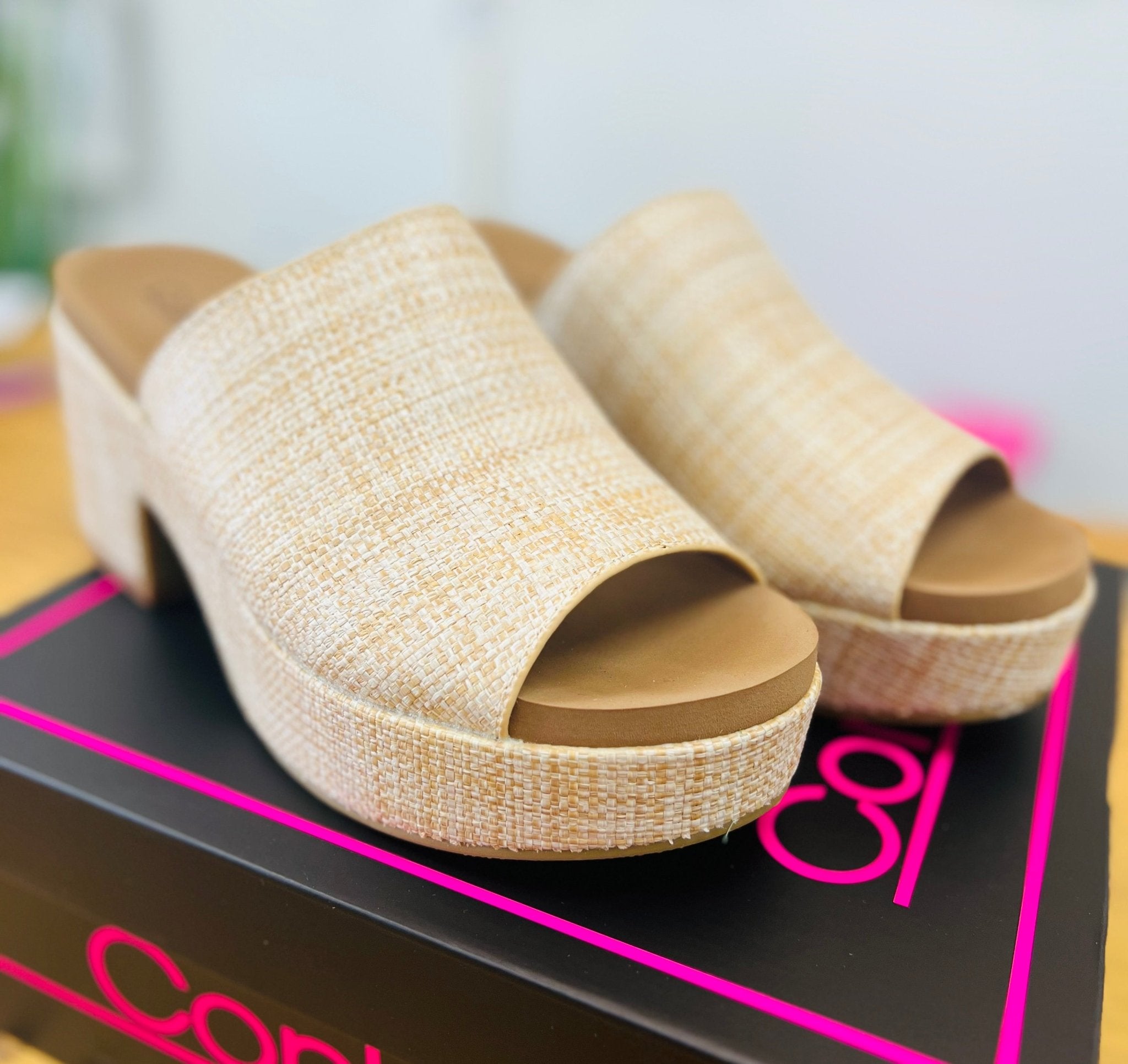 Corkys Totally Buggin Raffia Wedge - A'Bekah's Boutique