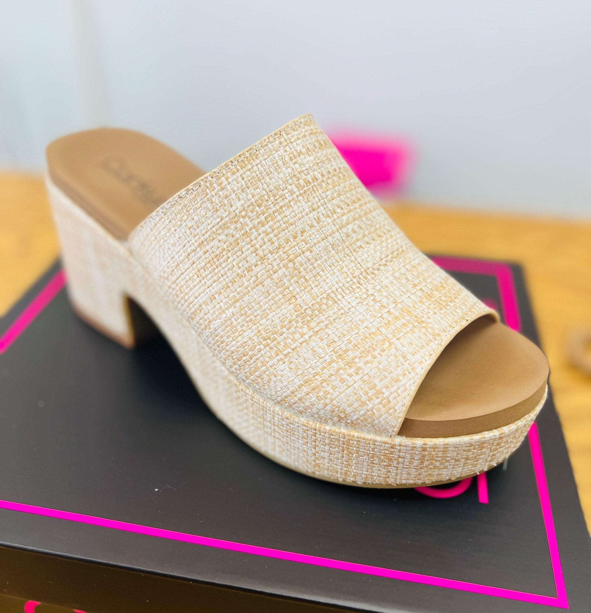 Corkys Totally Buggin Raffia Wedge - A'Bekah's Boutique