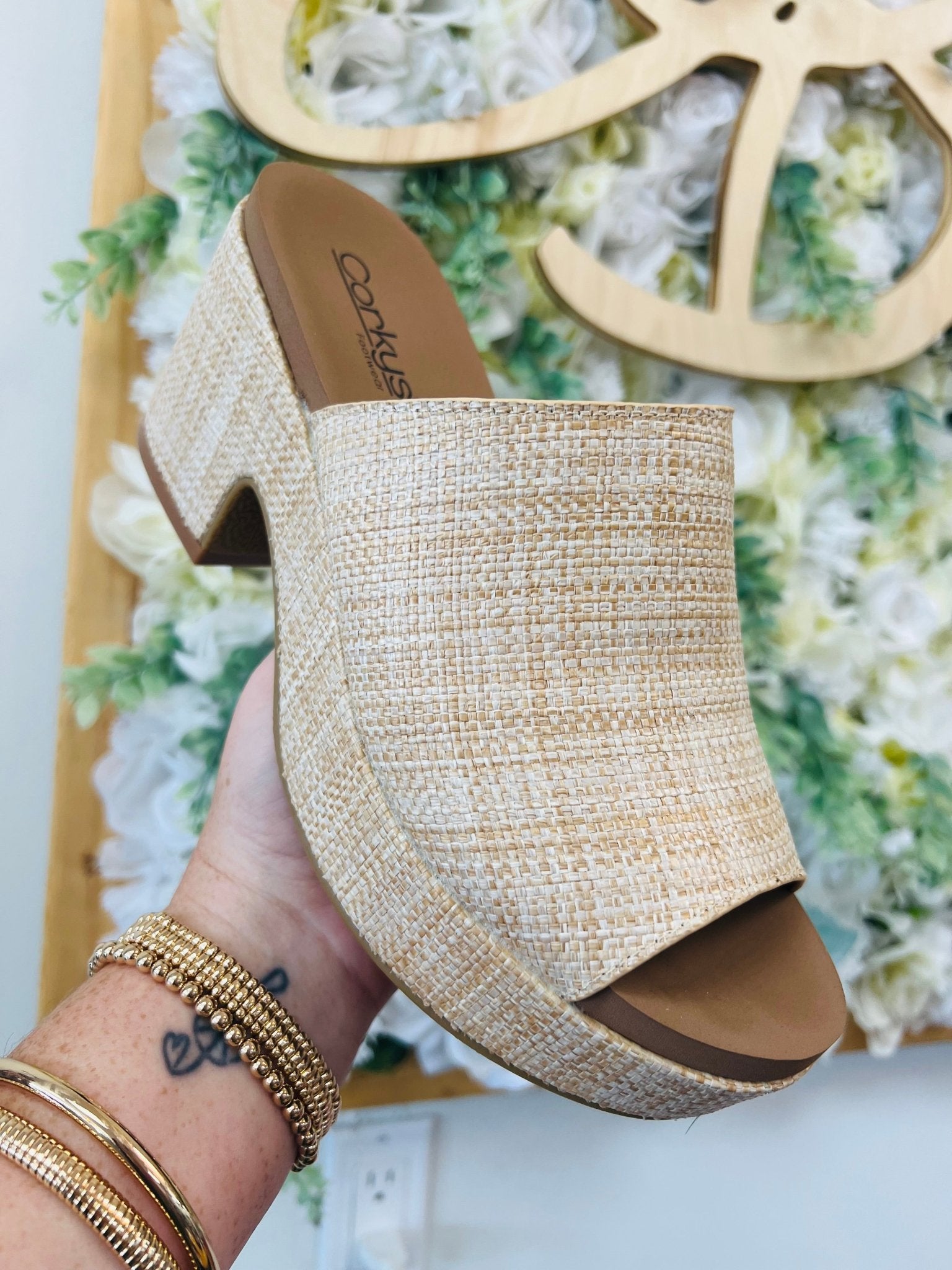 Corkys Totally Buggin Raffia Wedge - A'Bekah's Boutique