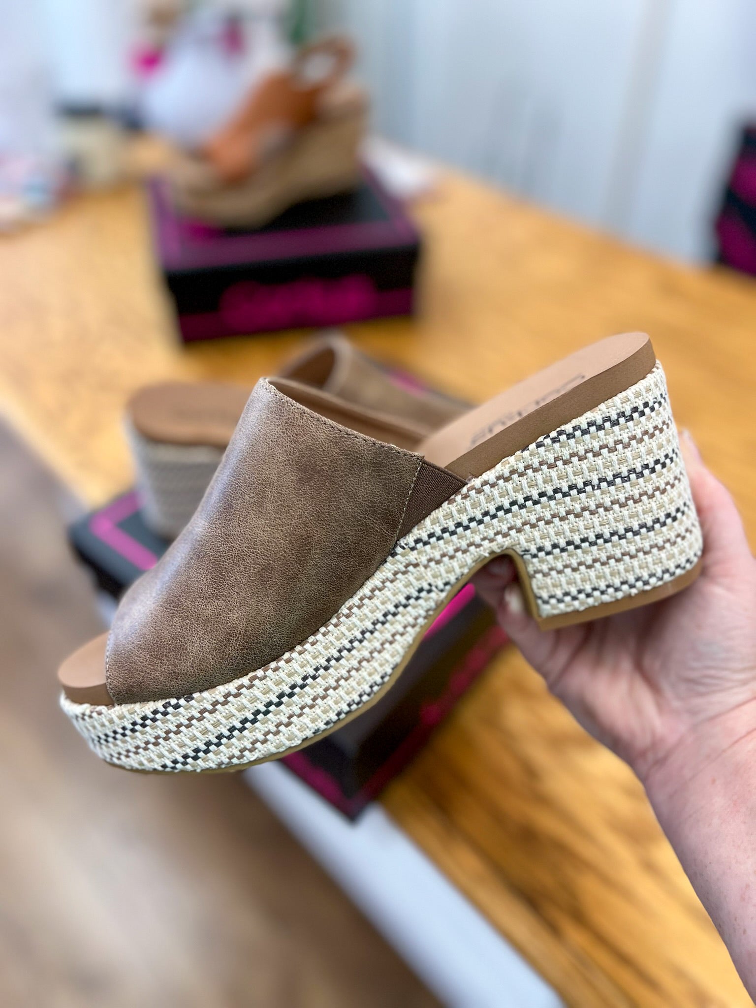 Corkys Totally Buggin Taupe Wedge - A'Bekah's Boutique