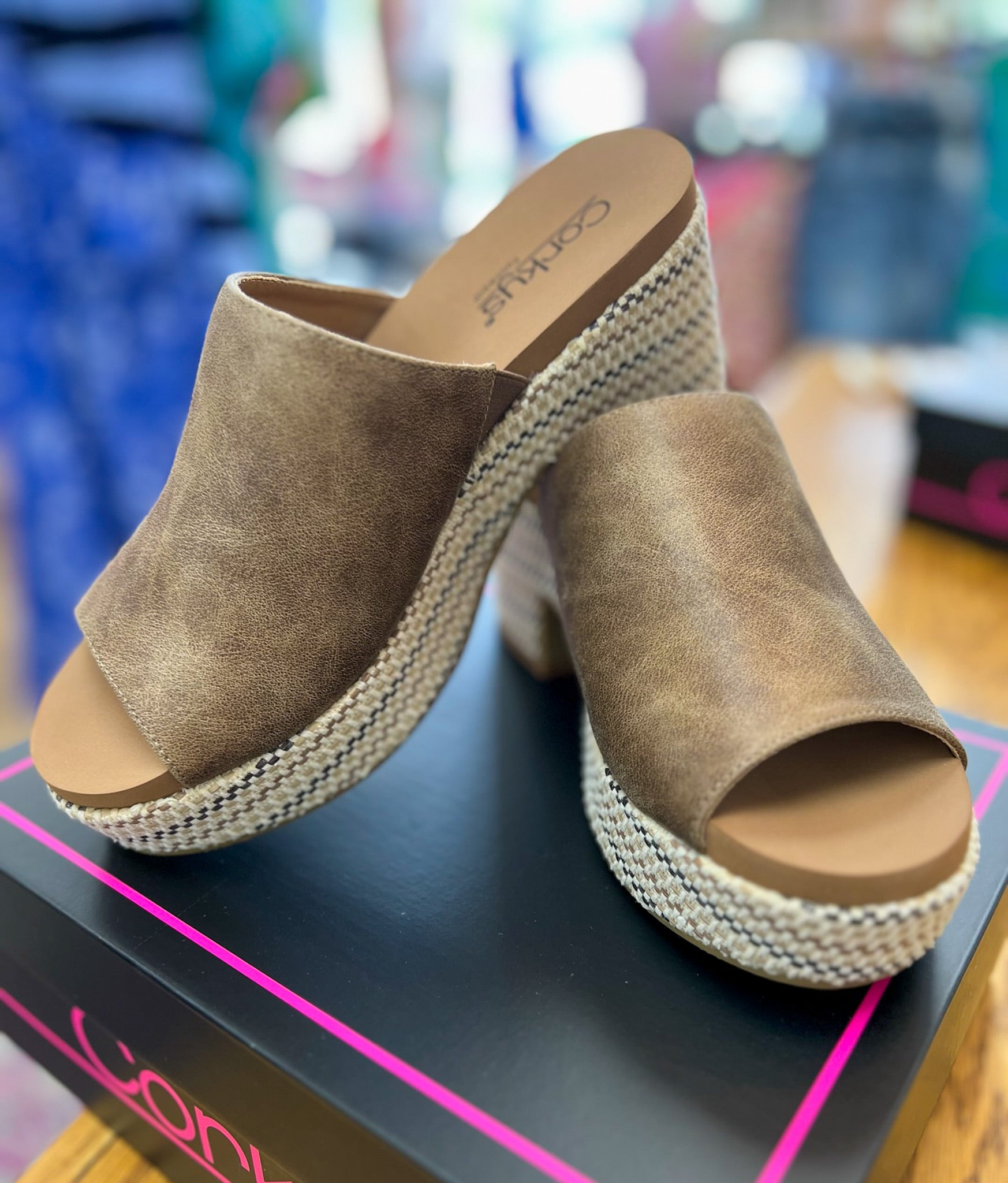 Corkys Totally Buggin Taupe Wedge - A'Bekah's Boutique