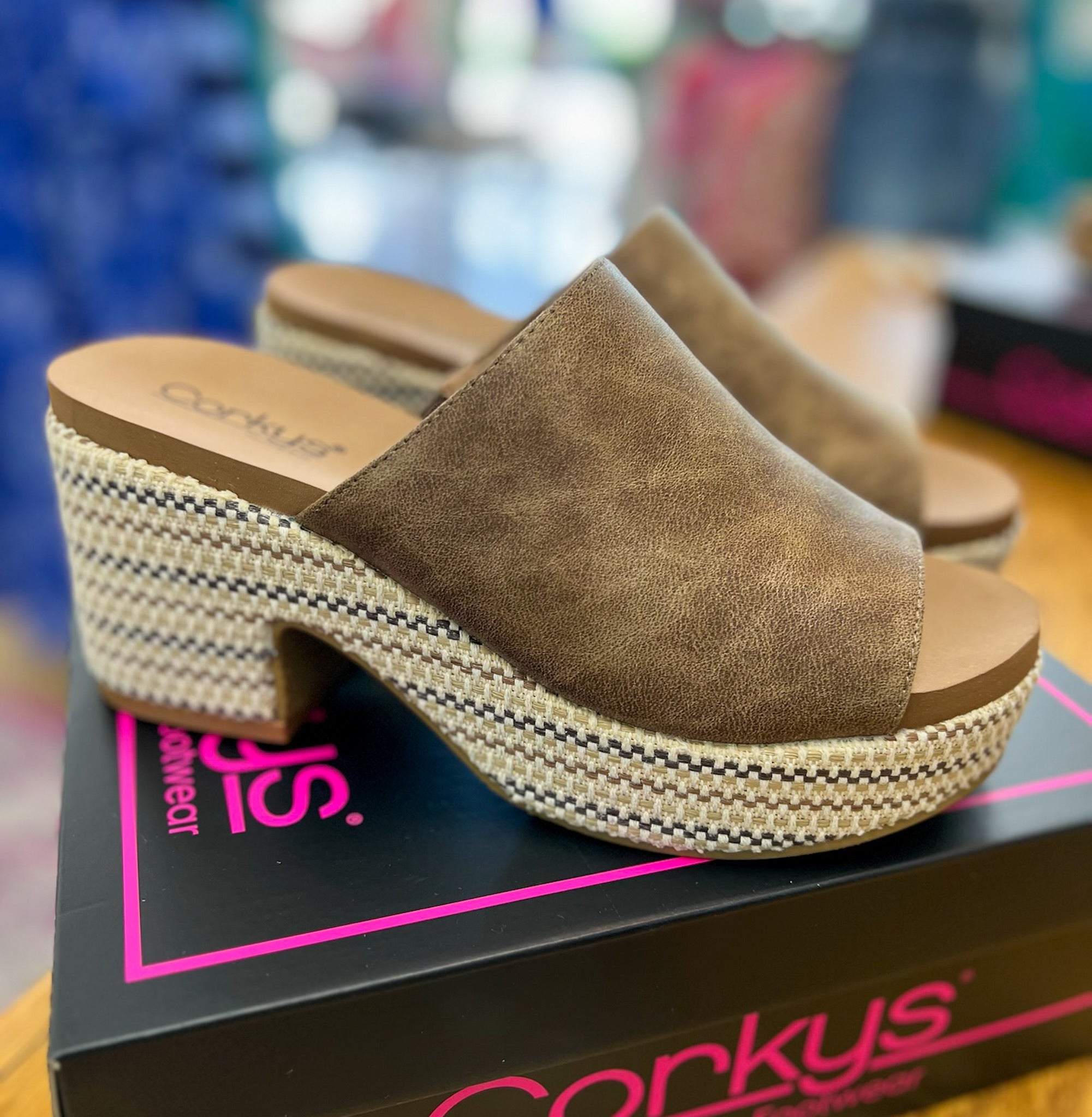 Corkys Totally Buggin Taupe Wedge - A'Bekah's Boutique