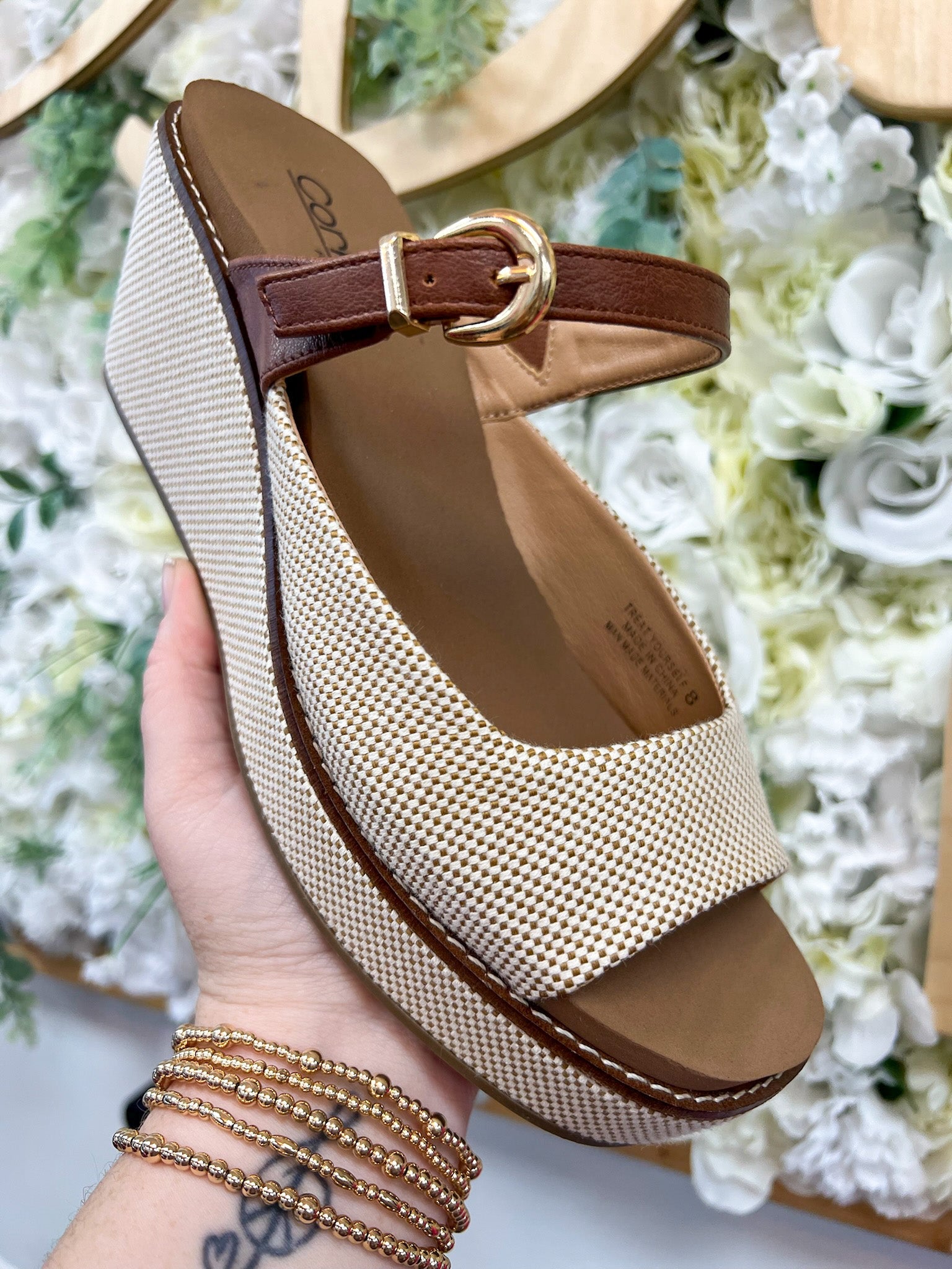 Corkys Treat Yourself Bourbon Combo Slip On Wedges - A'Bekah's Boutique