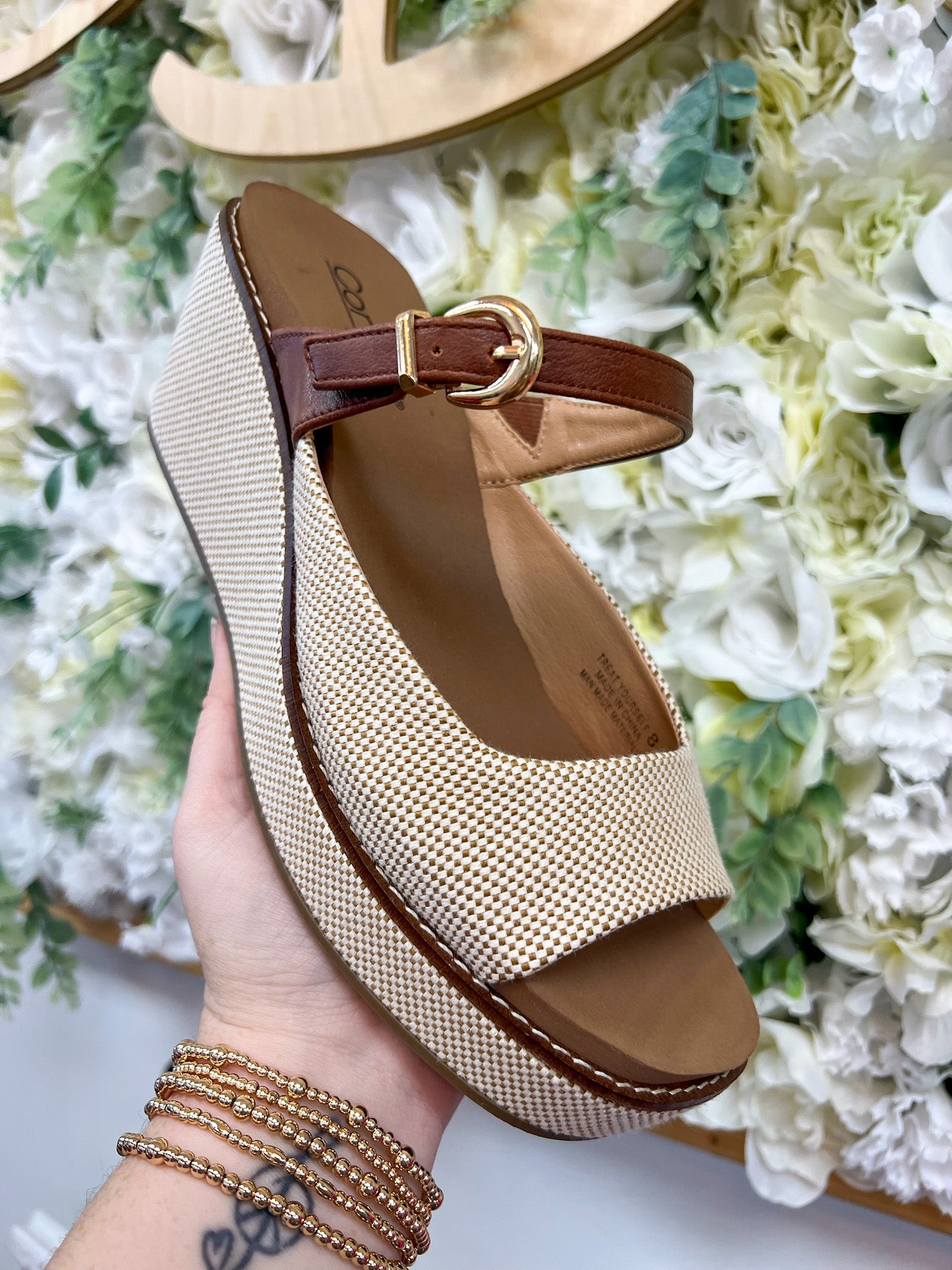 Corkys Treat Yourself Bourbon Combo Slip On Wedges - A'Bekah's Boutique
