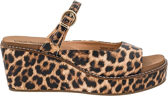Corkys Treat Yourself Leopard Slip On Wedges - A'Bekah's Boutique