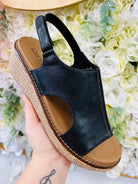 Corkys Volta II Black 2 Wedges - A'Bekah's Boutique