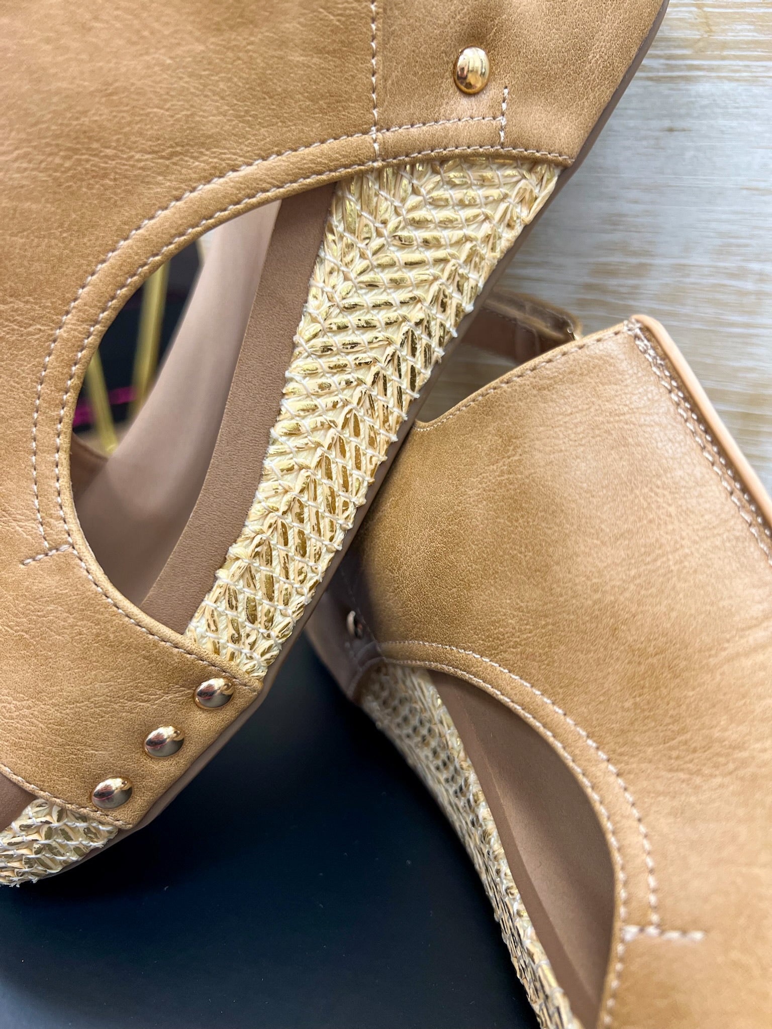 Corkys Volta II Caramel Combo Wedges - A'Bekah's Boutique