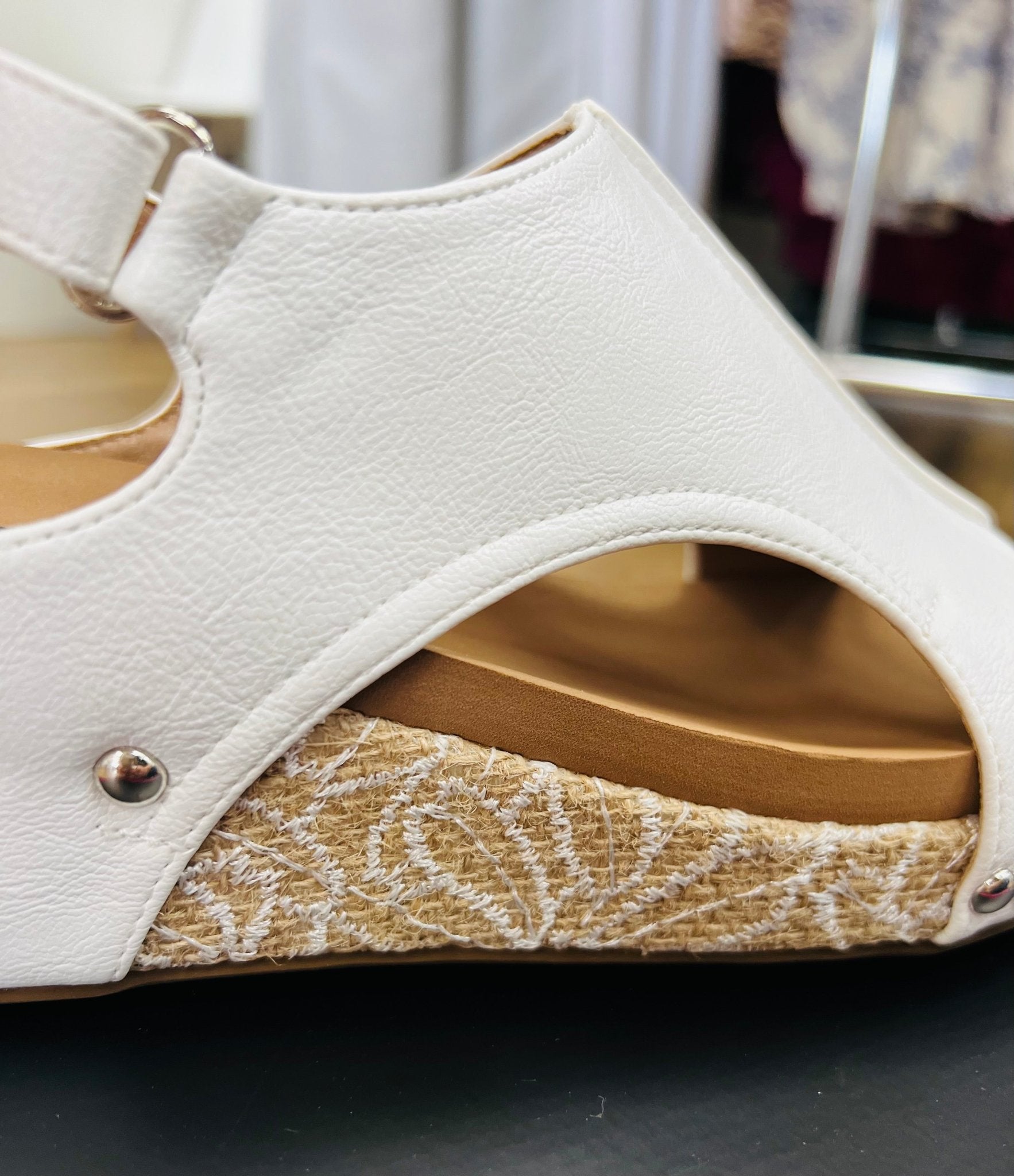 Corkys Volta II White Combo Wedges - A'Bekah's Boutique