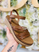 Corkys What About Now Cognac Strappy Wedges - A'Bekah's Boutique