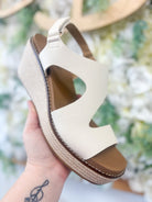 Corkys White Steppin Out Wedges - A'Bekah's Boutique