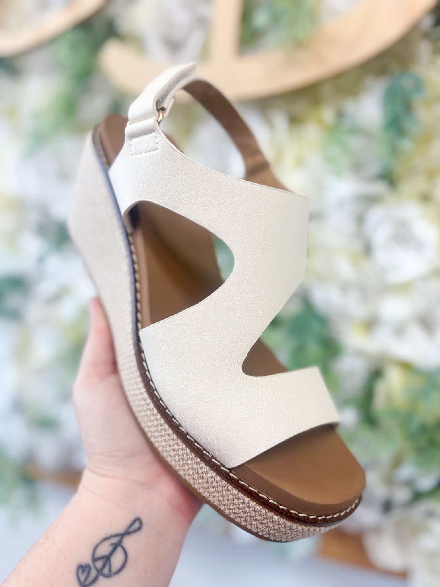 Corkys White Steppin Out Wedges - A'Bekah's Boutique