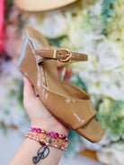 Corkys XOXO Camel Patent Wedge - A'Bekah's Boutique