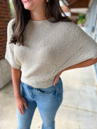 Cropped To Perfection Oatmeal Cropped Dolman Sleeve Sweater - A'Bekah's Boutique