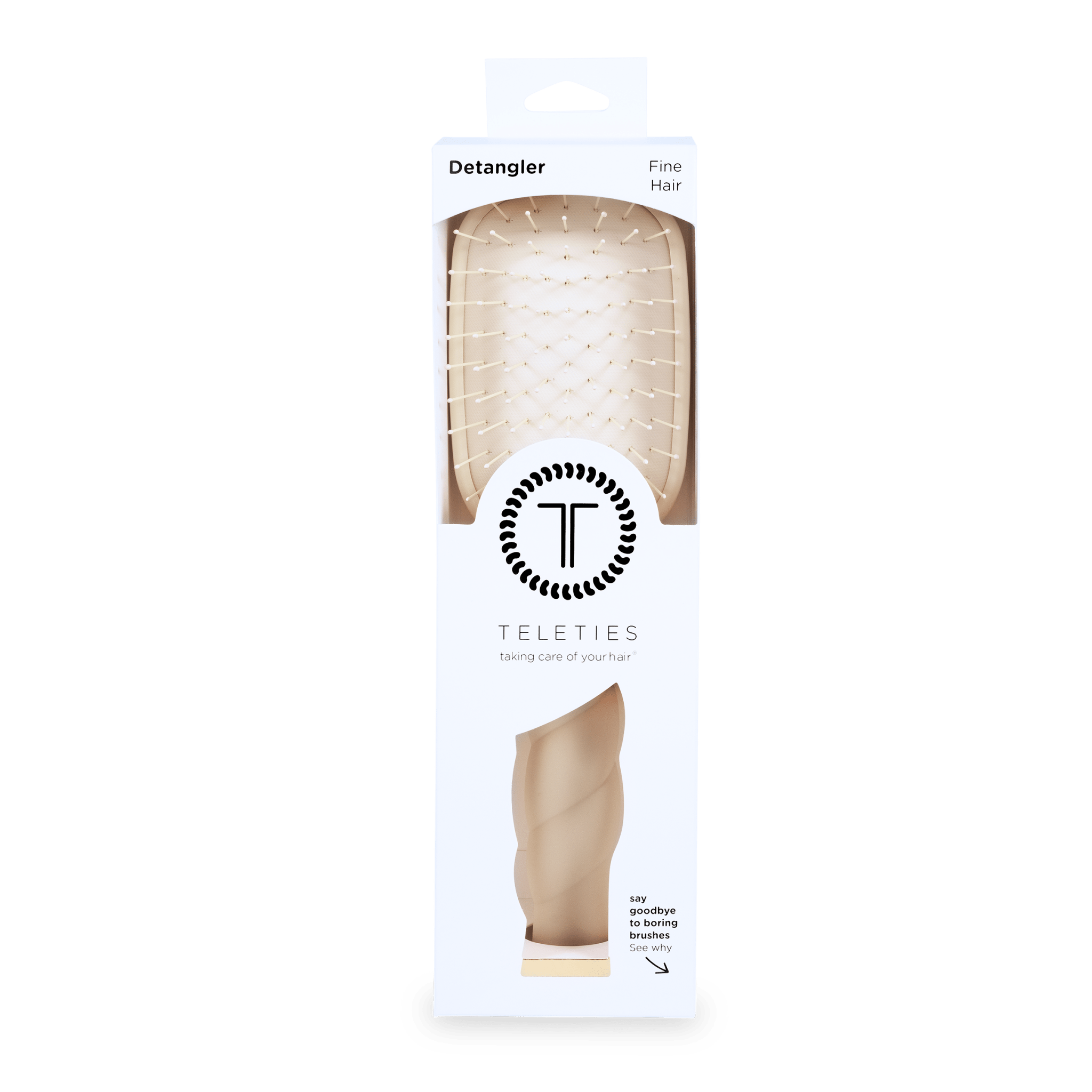 Detangler Hair Brush for Fine Hair - Tan - A'Bekah's Boutique