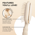 Detangler Hair Brush for Fine Hair - Tan - A'Bekah's Boutique