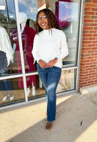 Doesn't Get Better Cream Mock Neck Long Dolman Sleeve Sweater - A'Bekah's Boutique