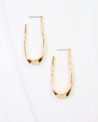 Fairfield Hammered Hoop Earring Gold - A'Bekah's Boutique