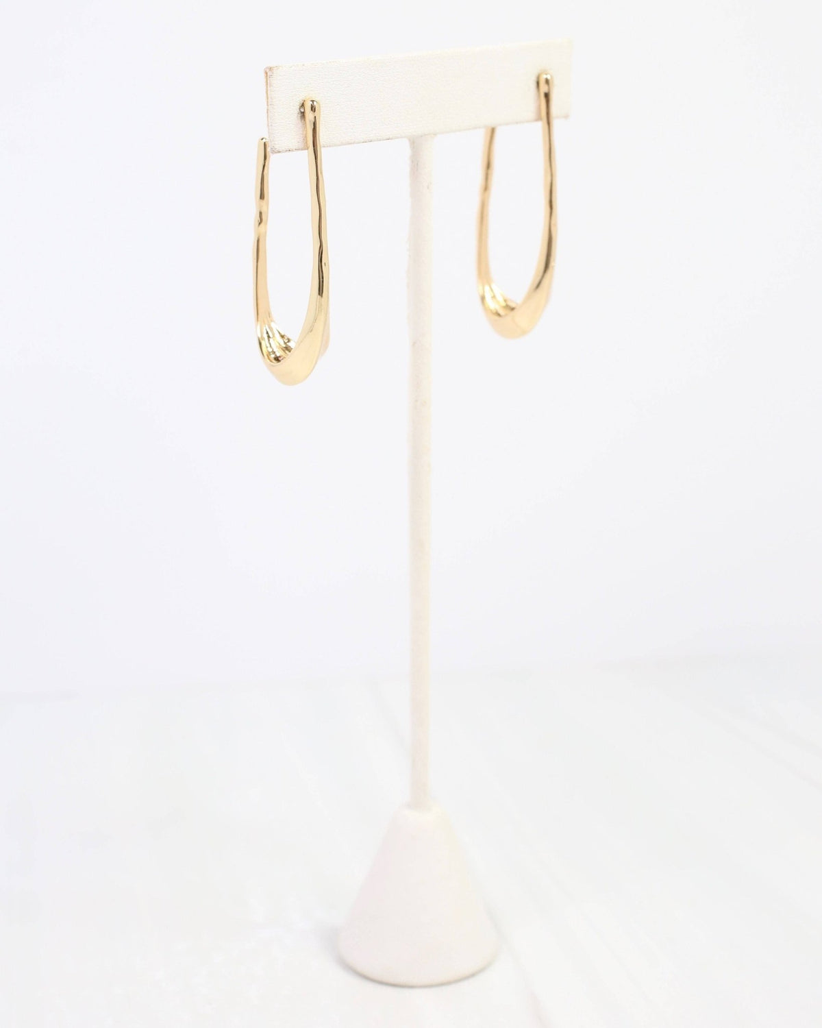 Fairfield Hammered Hoop Earring Gold - A'Bekah's Boutique