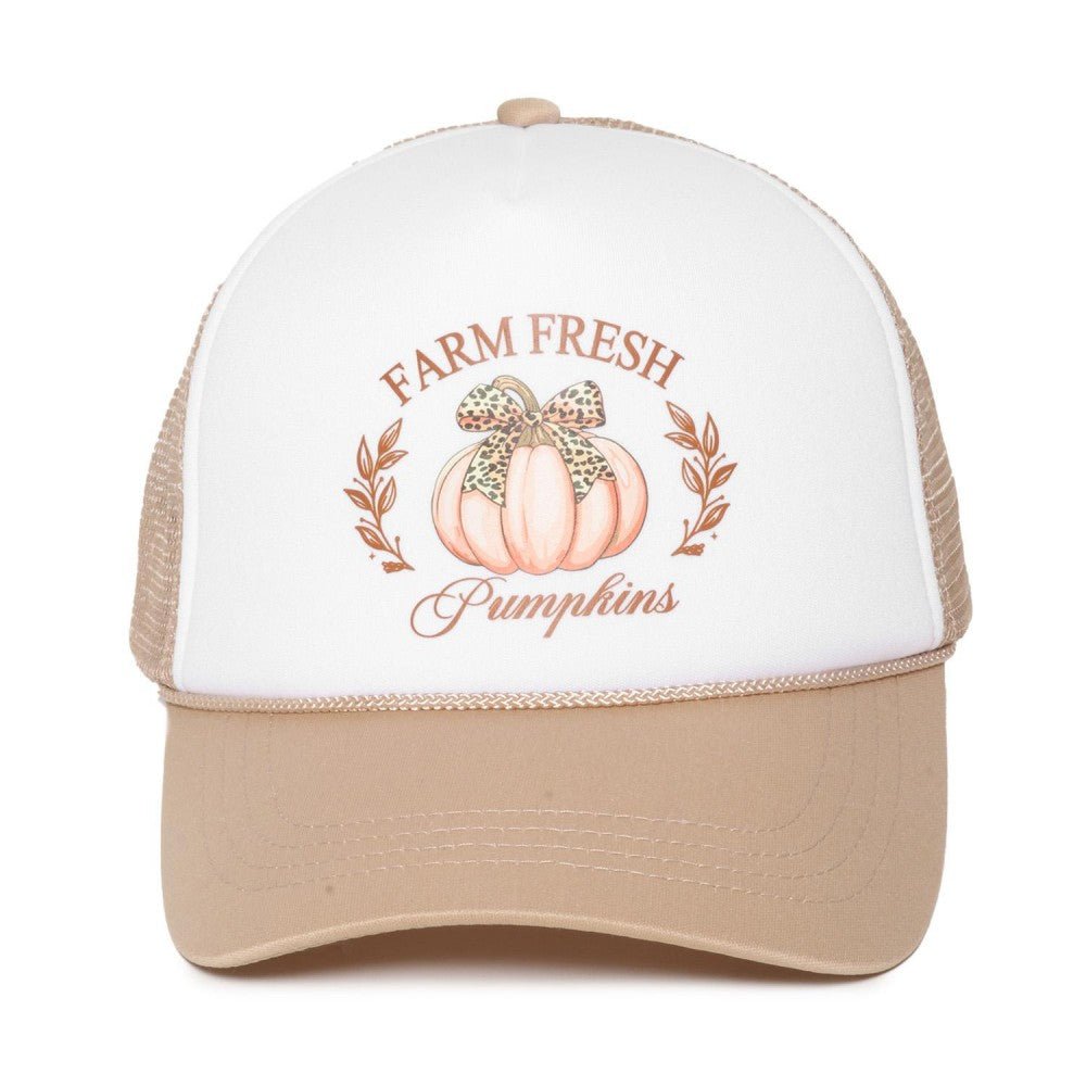 Farm Fresh Pumpkins Trucker Baseball Cap - A'Bekah's Boutique