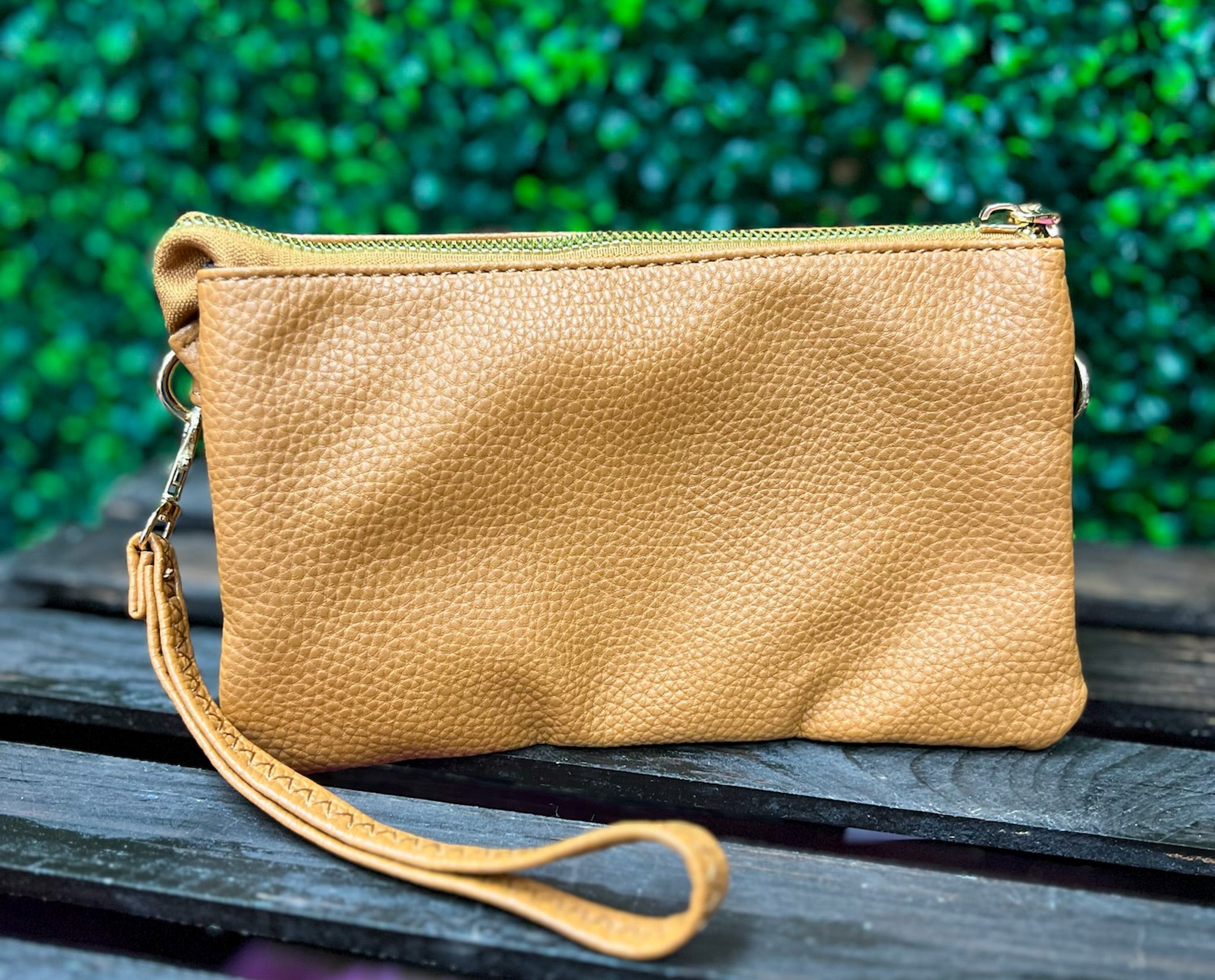 Faux Leather Crossbody Purse w/Long Strap - A'Bekah's Boutique