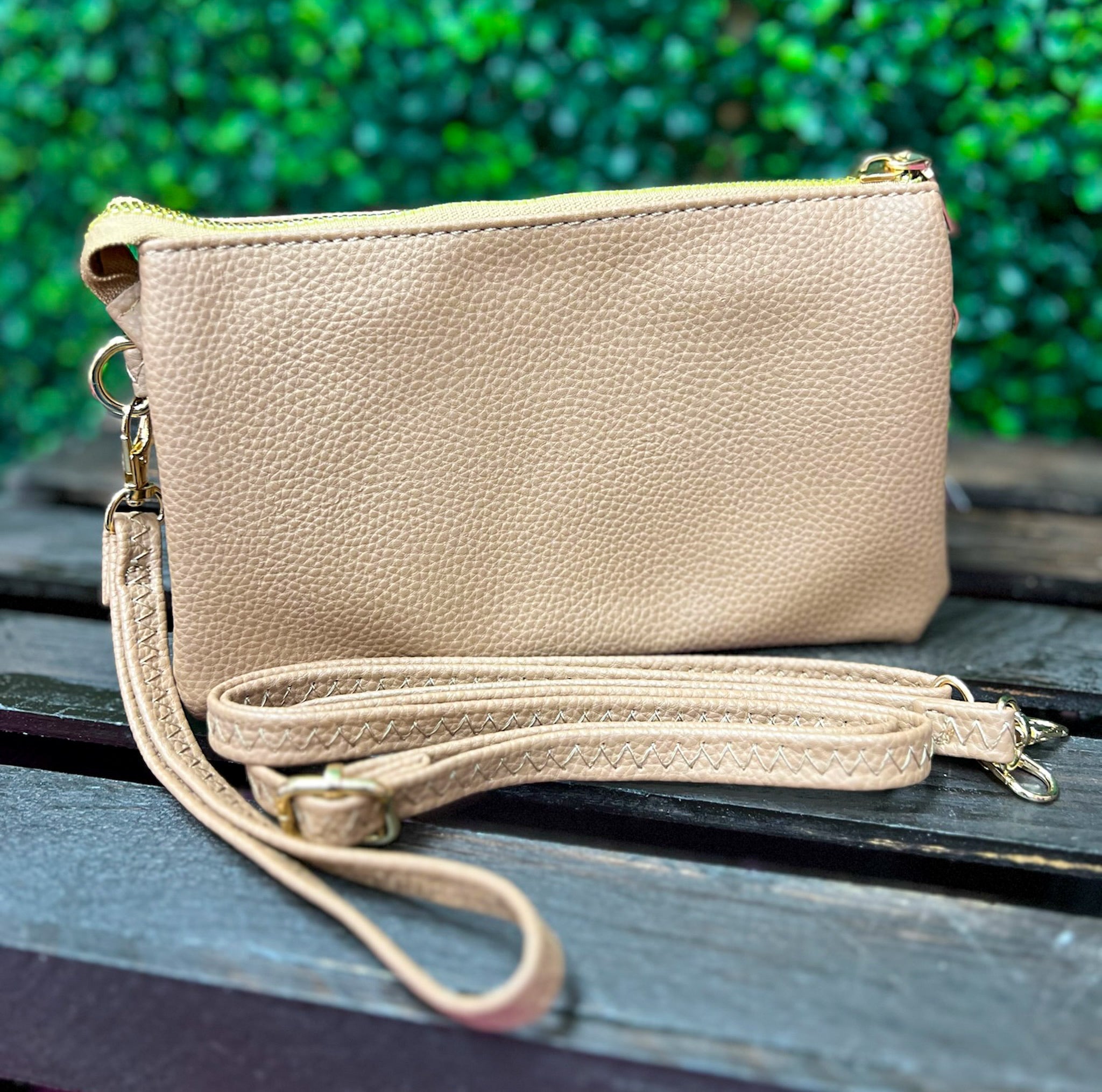 Faux Leather Crossbody Purse w/Long Strap - A'Bekah's Boutique