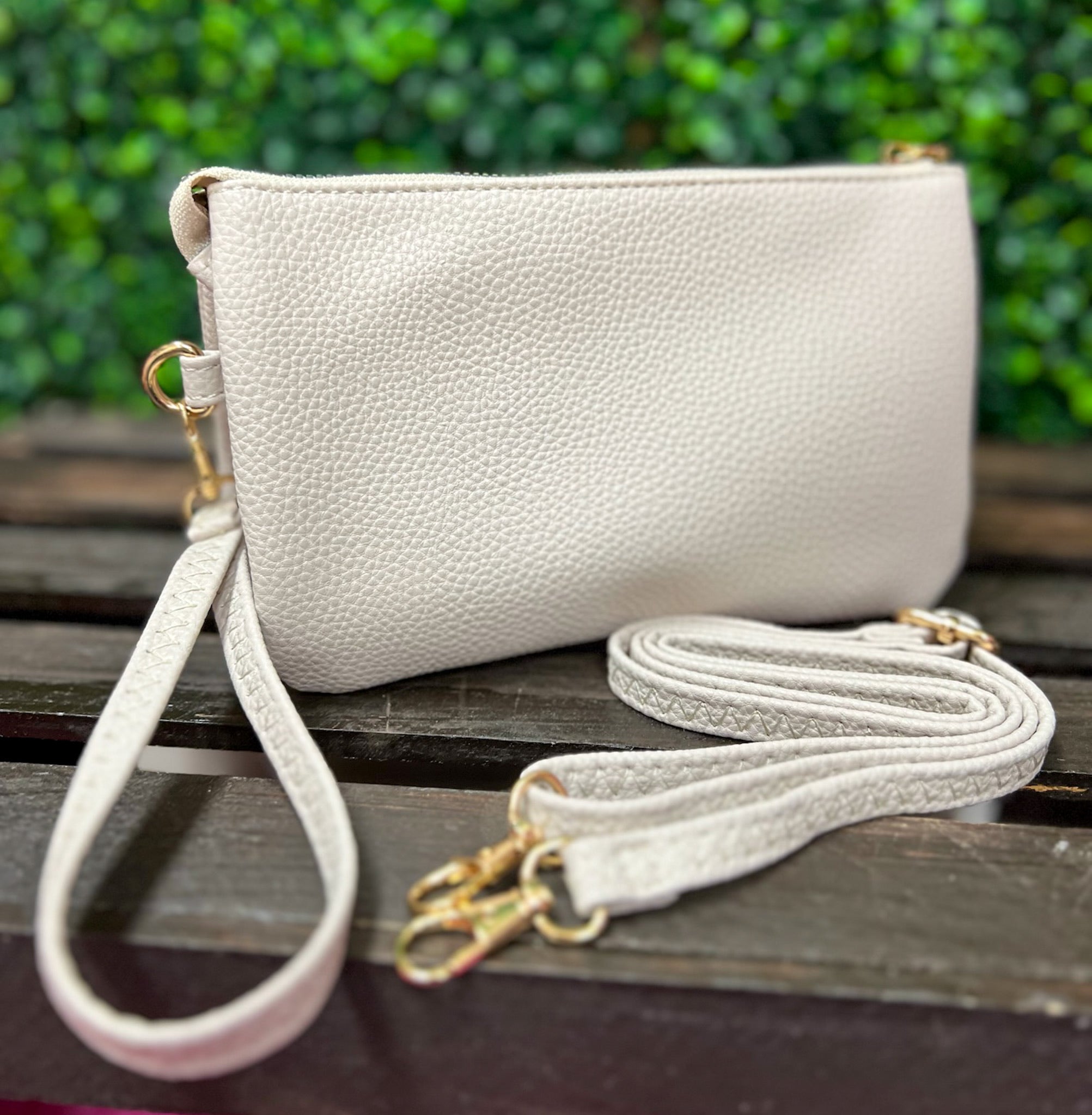 Faux Leather Crossbody Purse w/Long Strap - A'Bekah's Boutique