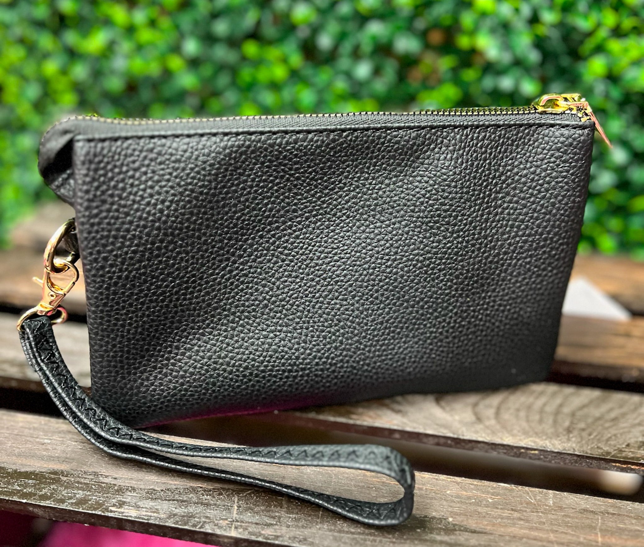 Faux Leather Crossbody Purse w/Long Strap - A'Bekah's Boutique