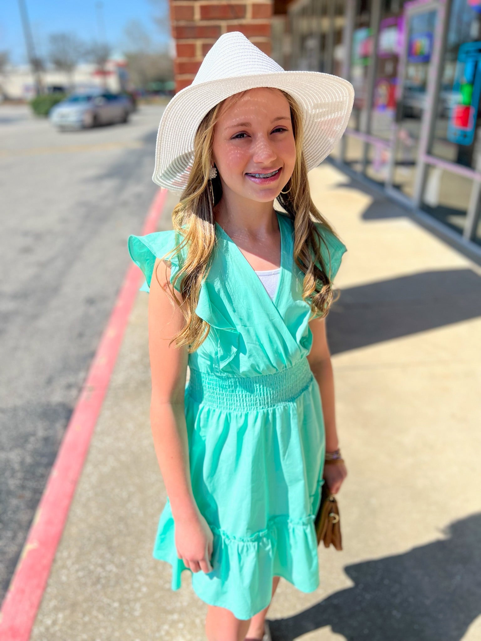 Feeling Sweet Girls Aqua Blue Dress - A'Bekah's Boutique