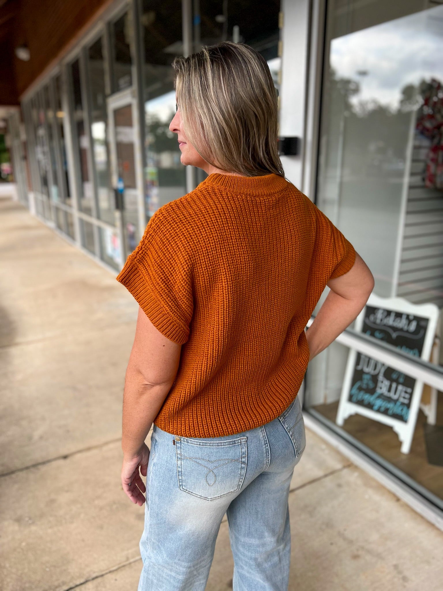 Feisty One Mustard Yellow Short Dolman Sleeve Sweater - A'Bekah's Boutique