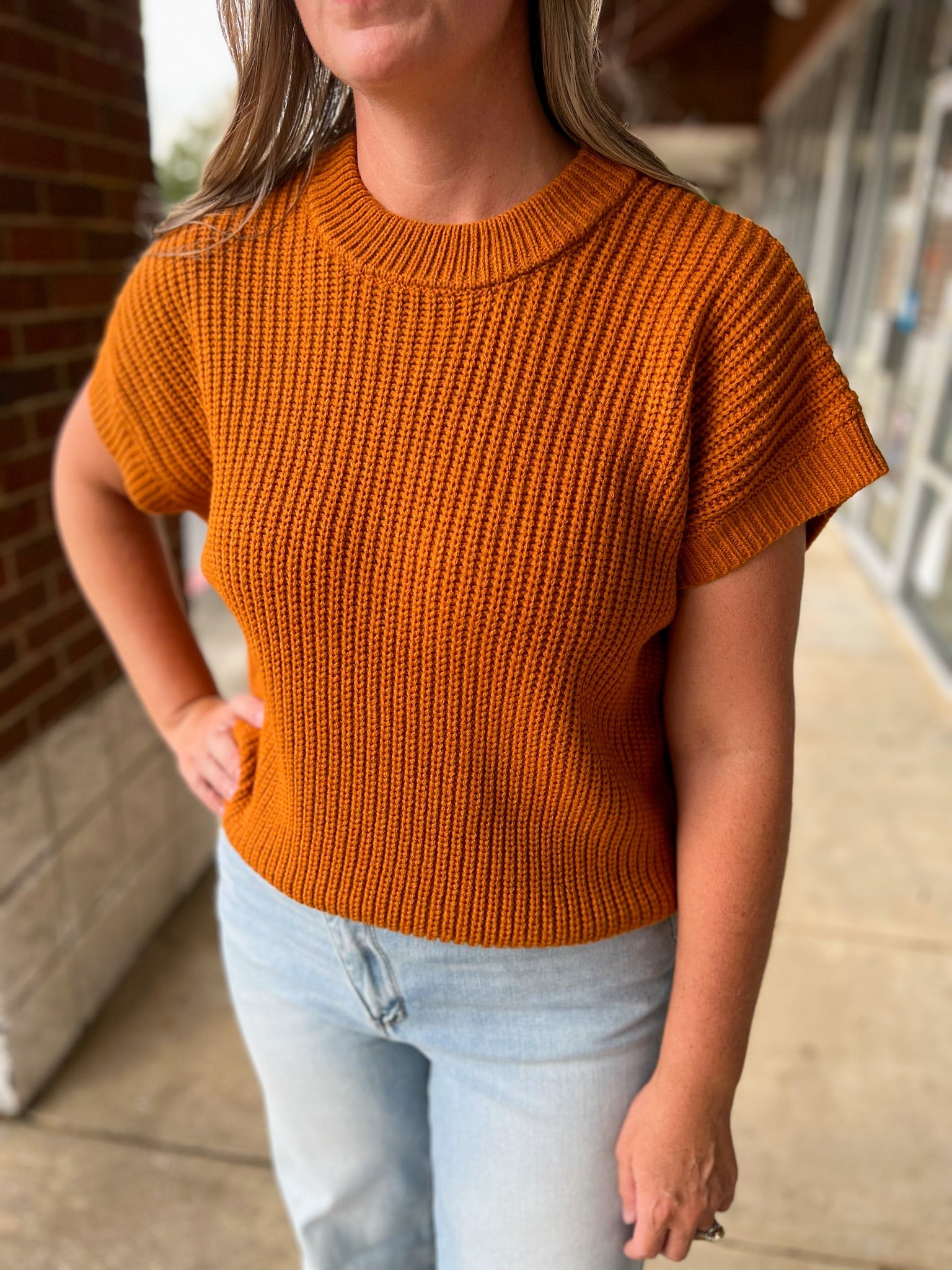 Feisty One Mustard Yellow Short Dolman Sleeve Sweater - A'Bekah's Boutique