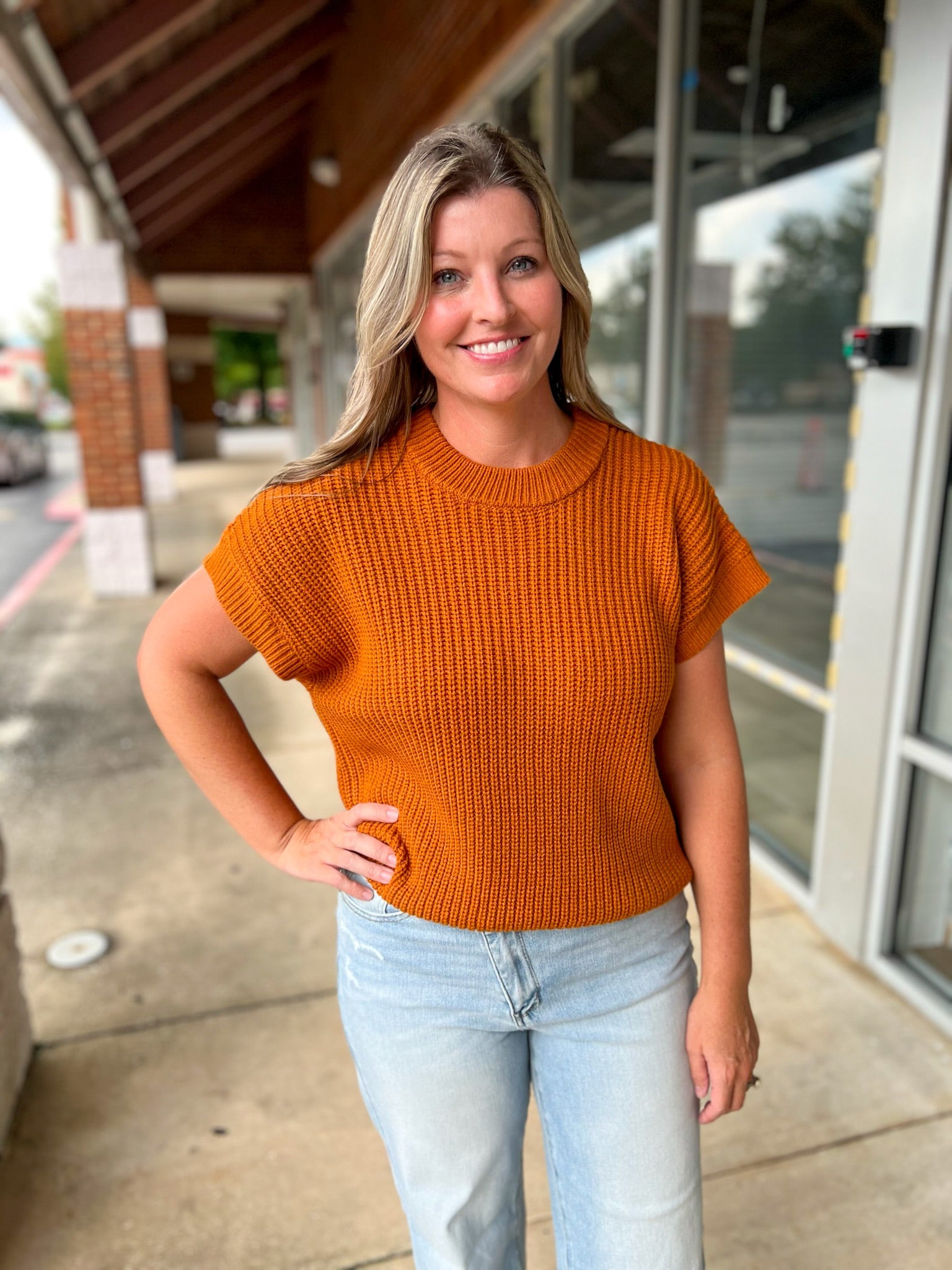 Feisty One Mustard Yellow Short Dolman Sleeve Sweater - A'Bekah's Boutique