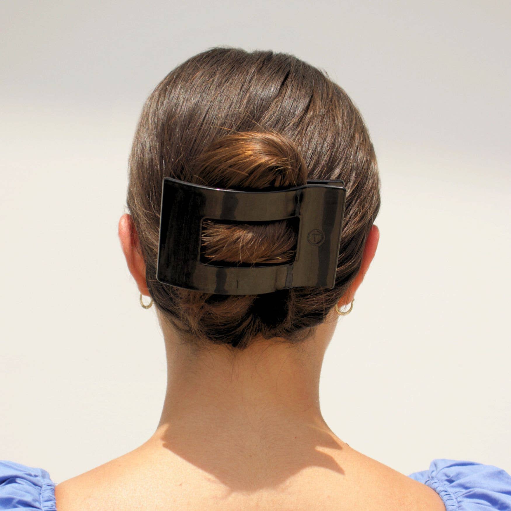 Flat Rectangle Hair Clip | Large | Jet Black - A'Bekah's Boutique