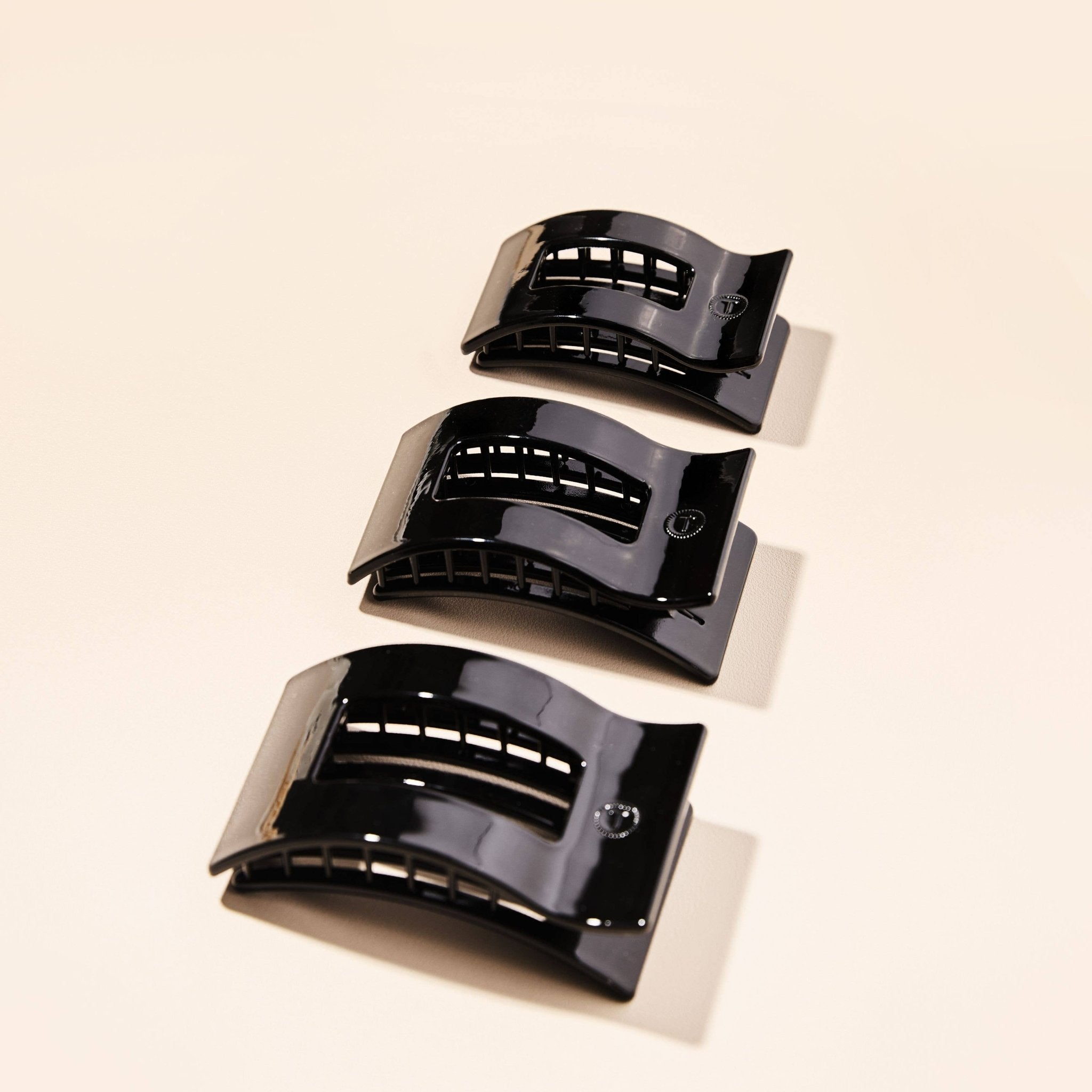 Flat Rectangle Hair Clip | Large | Jet Black - A'Bekah's Boutique