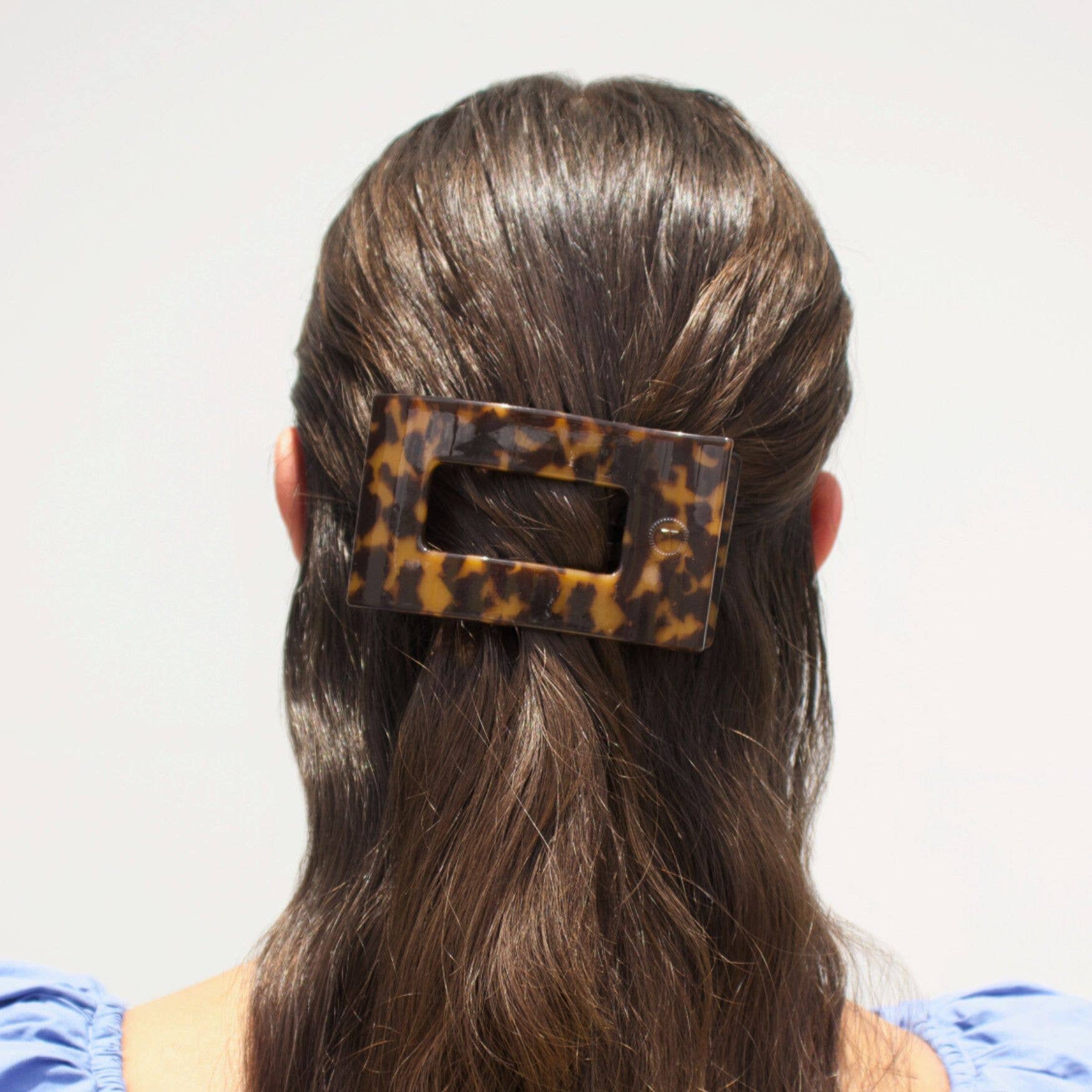 Flat Rectangle Hair Clip | Medium | Tortoise - A'Bekah's Boutique