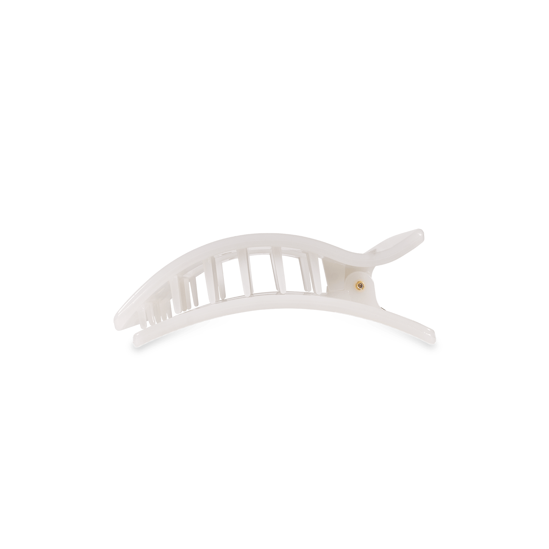 Flat Rectangle Hair Clip | Small | Coconut White - A'Bekah's Boutique