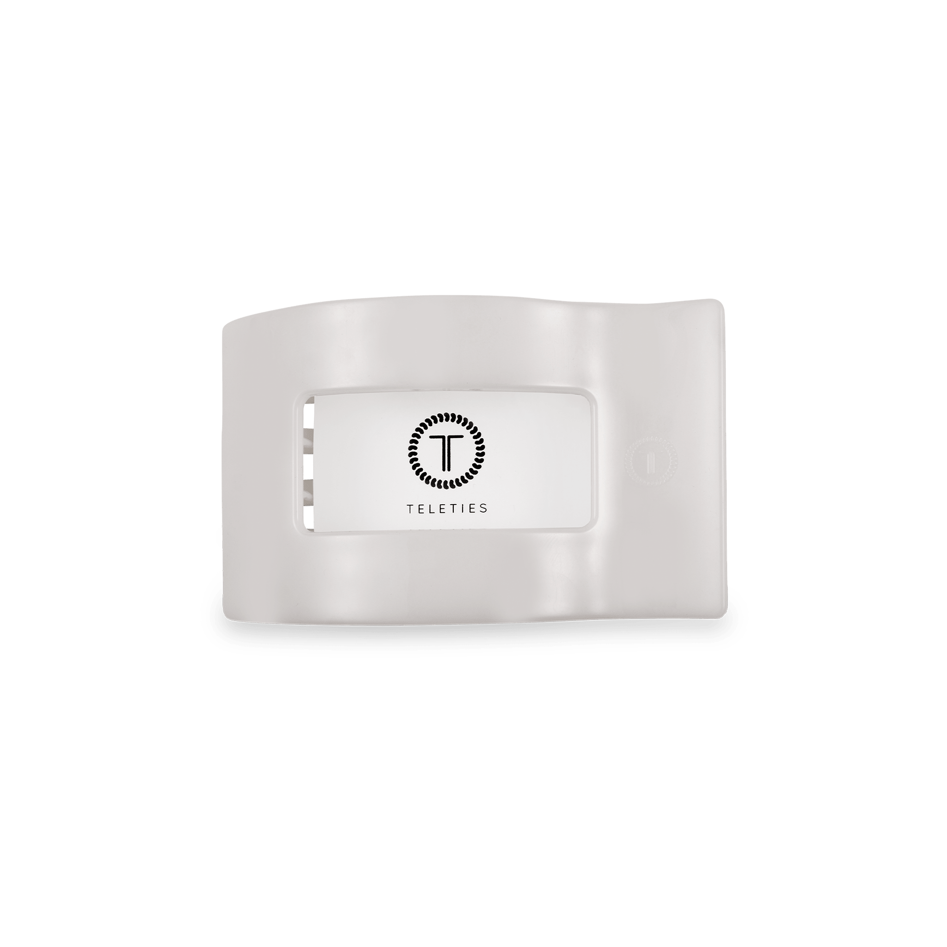 Flat Rectangle Hair Clip | Small | Coconut White - A'Bekah's Boutique