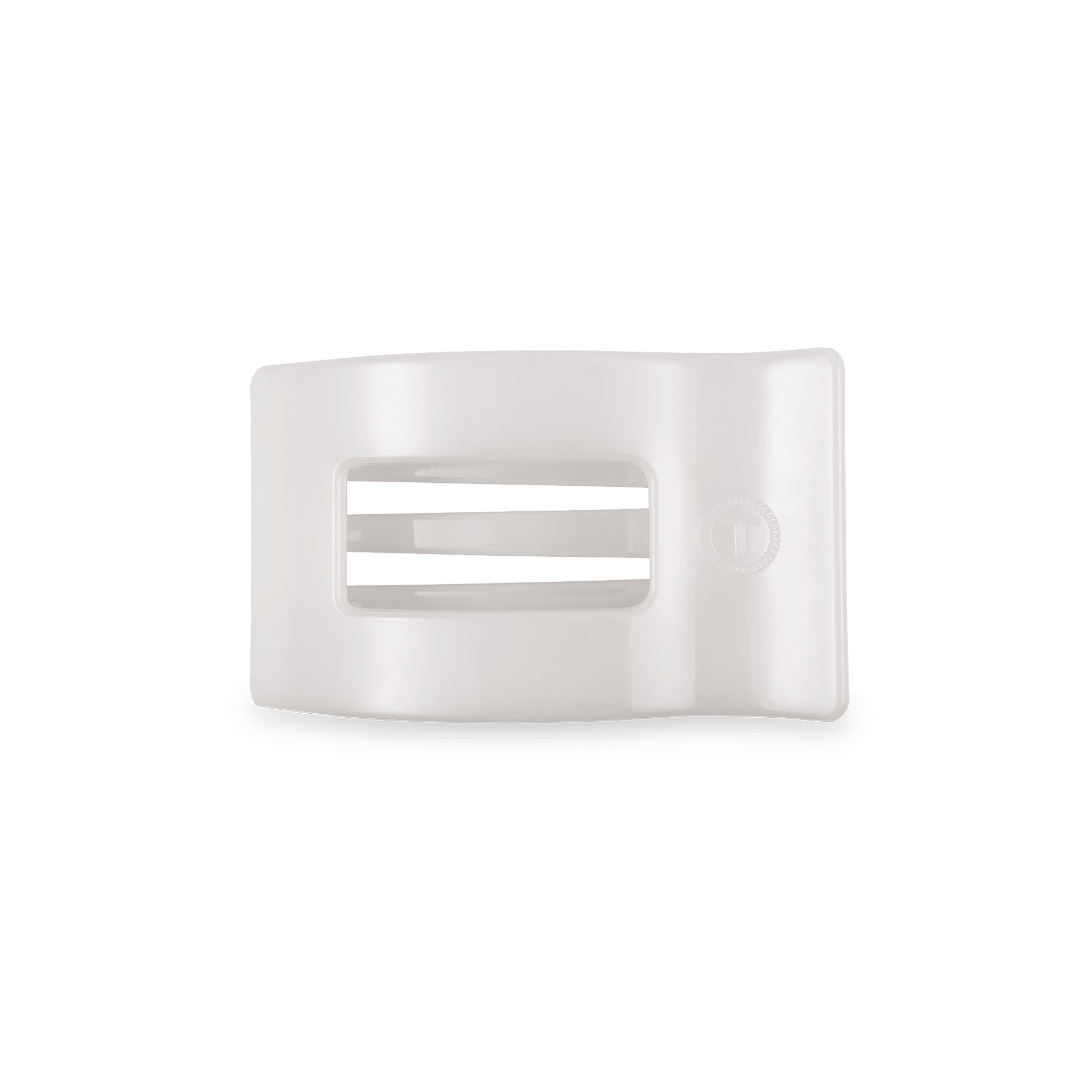 Flat Rectangle Hair Clip | Small | Coconut White - A'Bekah's Boutique
