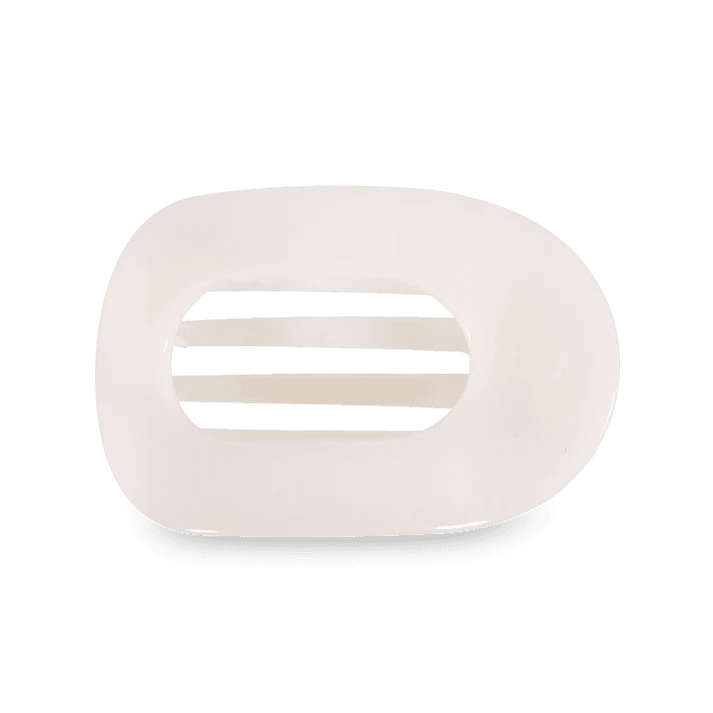 Flat Round Hair Clip | Large | Coconut White - A'Bekah's Boutique